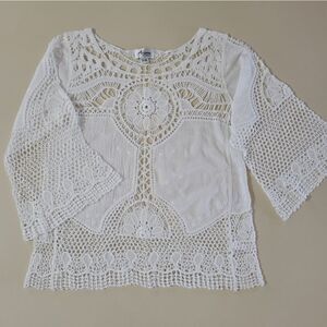Arianna by Howard's White Cotton Boho Tunic